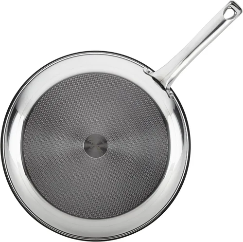 Vista 3 de Ayesha Curry Home Collection - Sartén de acero inoxidable, 12.5 pulgadas, color plateado