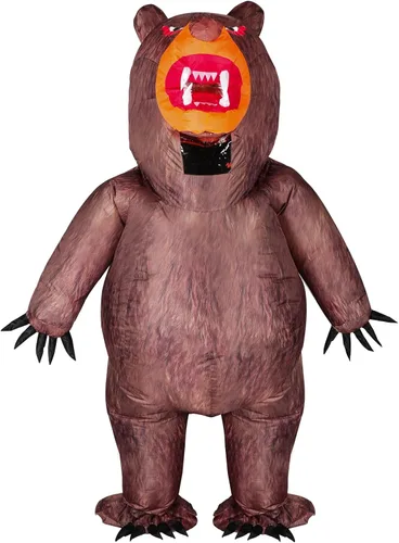 Vista 2 de Jranter Disfraz inflable de animal para adulto, cuerpo completo, inflado, divertido, disfraz de fiesta de Halloween
