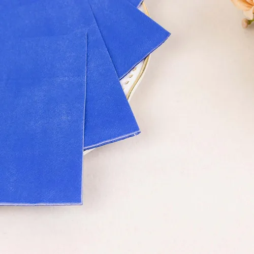 Vista 49 de Efavormart 50 Pack 5"x5" Servilletas azules de papel suaves de 2 capas, servilletas desechables para cóctel - 18 GSM