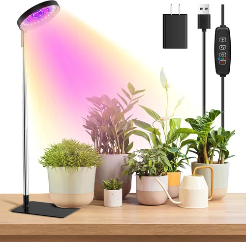 Vista 8 de Luces de cultivo para plantas de interior de espectro completo, 48 luces LED para plantas de interior con 2 opciones de montaje, 3 espectros
