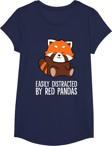 Vista 59 de Red Panda Love Easily Distracted By Red Pandas T-Shirt Asphalt Grey