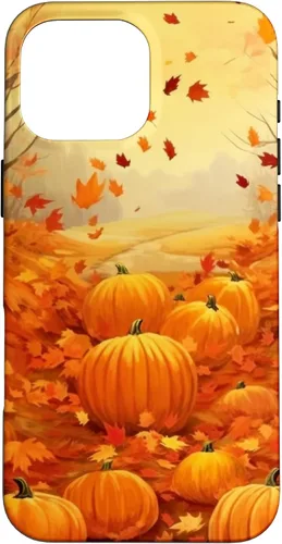 Vista 19 de Autumn Falling Leaves Pumpkin Spice Harvest Happy Autumn Case for iPhone 17