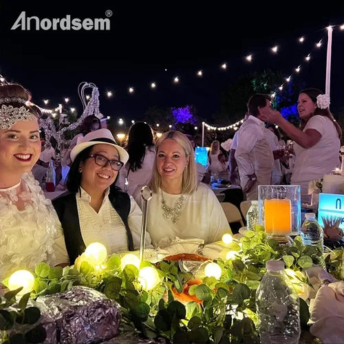 Vista 9 de Anordsem Guirnalda de luces de batería para interior: 6.88 pies/10 linternas LED de bolas de algodón, paquete de 2 – Iluminación acogedora de hadas