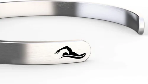 Vista 3 de Happy Kisses Pulsera de regalo para nadadores Regalos de natación Oxígeno está sobrevalorado Brazalete ajustable para mujeres, hombres, niñas