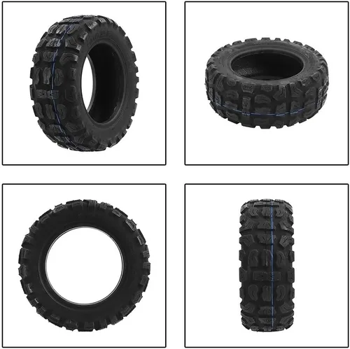 Vista 3 de Reemplazo de neumáticos sin cámara 90/70-6 todoterreno de 11 pulgadas para scooter eléctrico, construcción de goma, tracción mejorada ligera, 248 ×