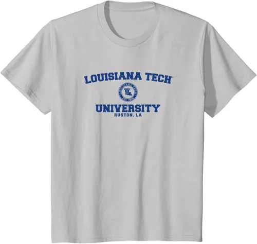 Vista 6 de Camiseta Louisiana Tech Bulldogs Circle Logo, Gris
