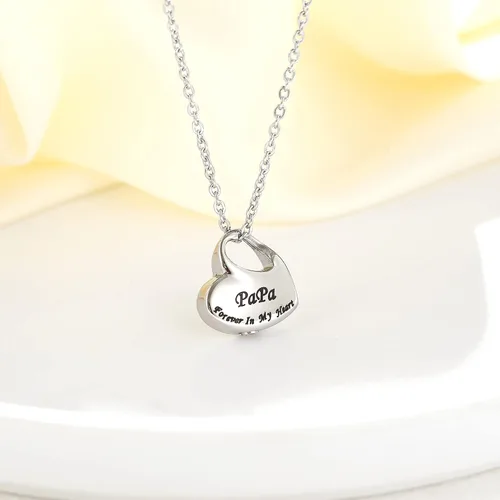 Vista 2 de Joyería de urna de cremación para cenizas, collar de urna de recuerdo de cenizas para hombres y mujeres, colgante conmemorativo impermeable con kit