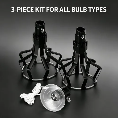 Vista 4 de Professional Light Bulb Changer Kit-3 Piece Set-Extension Pole