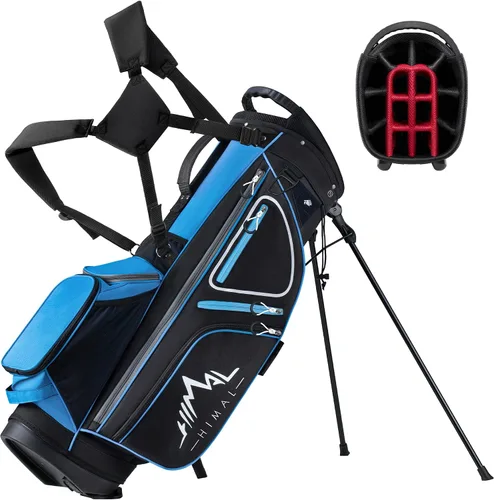 Vista 10 de GoHimal 14-Way Lightweight Golf Stand Bag with Multiple Pockets Golf Bags for Men with Auto-Stand, Smart Storage with 10 Pockets, Ergonomic Padded