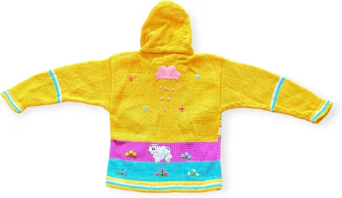 Vista 25 de Peruvian Wool Knitted Sweater with hoodie for babies & toddlers, Unisex, Chompas Peruanas, fall winter sweater