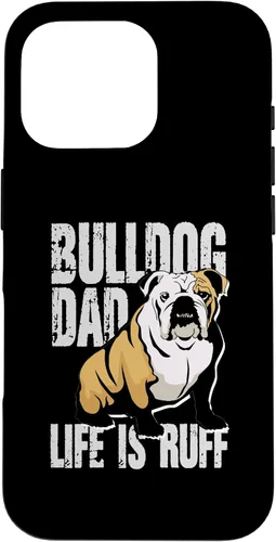 Vista 19 de iPhone 12 mini Bulldog Dad Life Is Ruff Funda propietaria de Bulldog Inglés