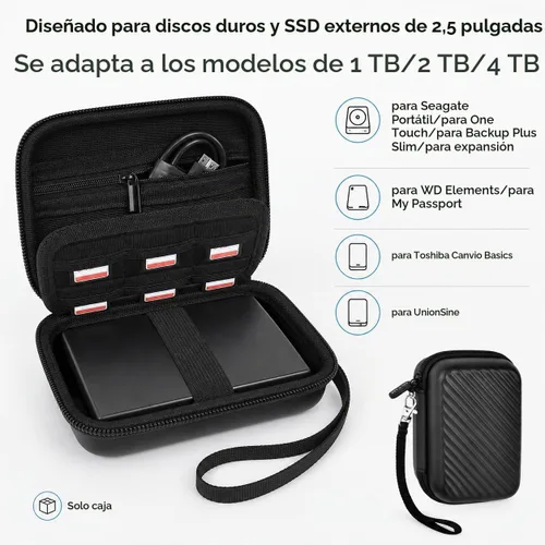 Vista 2 de GWCASE Funda de disco duro externo para Seagate, para WD, para Toshiba HDD