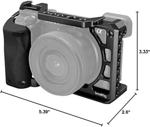 Vista 9 de SmallRig Jaula con mango de silicona y zapata fría para Sony a6100, a6300, a6400-3164