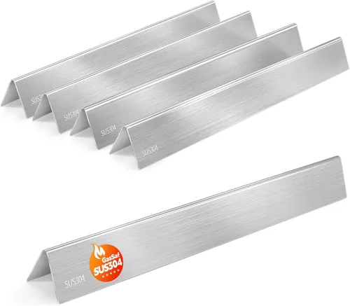 Vista 9 de GasSaf Barras aromatizantes de 17.5 pulgadas para Weber Genesis 300 E310 E20 E330, barras aromatizantes 7620 7621 para parrillas Weber Genesis 300