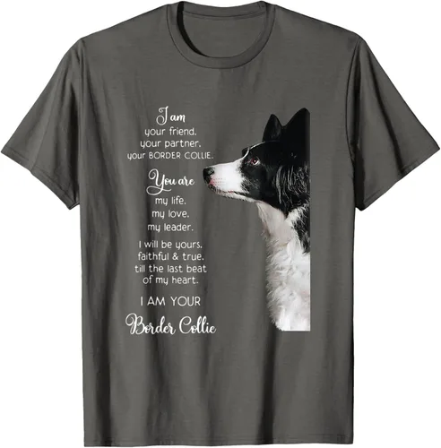 Vista 68 de Funny I Am Your Friend Your Partner Your Border Collie - Camiseta de regalo, Negro, S