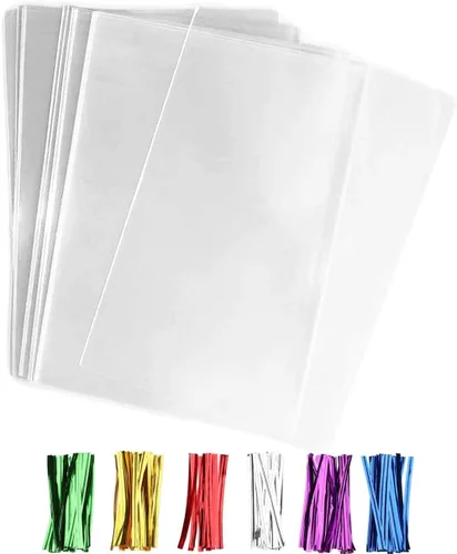 Vista 9 de Nobranded 50 piezas de bolsas de celofán transparentes de 17,8 x 25,4 cm con cierre autoadhesivo, bolsas de polietileno resellables de 2,8 mils