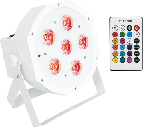 Vista 14 de Rockville Luz de lavado DMX recargable RGBWA+UV de batería PAR 61 de 36W, haz de 25 grados, baterías reemplazables, control remoto IR, activada por