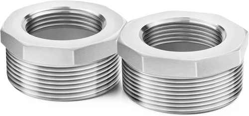 Vista 8 de ChillWaves Montaje de tubería de acero inoxidable 304, buje hexagonal reductor de 1 pulgada NPT macho x adaptador de rosca hembra NPT de 1/2 pulgada