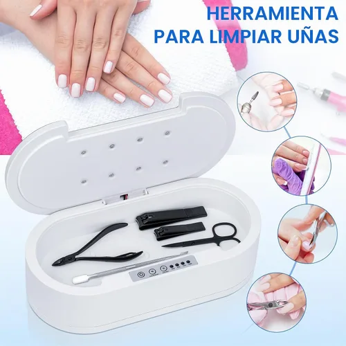 Vista 3 de Caja de limpieza de uñas, con carga USB portátil de luz azul