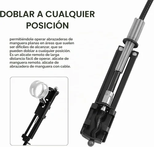 Vista 4 de Alicates de abrazadera de manguera flexible de 24" con herramienta de bloqueo para combustible, aceite y agua de 2 pies de largo alcance
