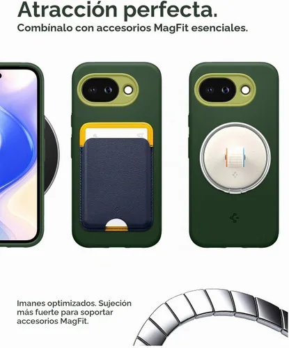 Vista 8 de Spigen Nano Pop MagFit - Carcasa para Pixel 10a, color verde AVO