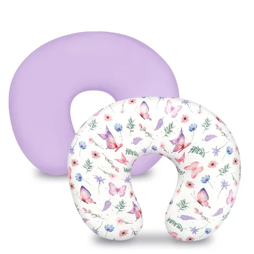 Vista 10 de Pea Pod Fundas de almohada de lactancia, paquete de 2 fundas suaves y adorables para almohadas de lactancia, cómodas fundas elásticas para almohadas
