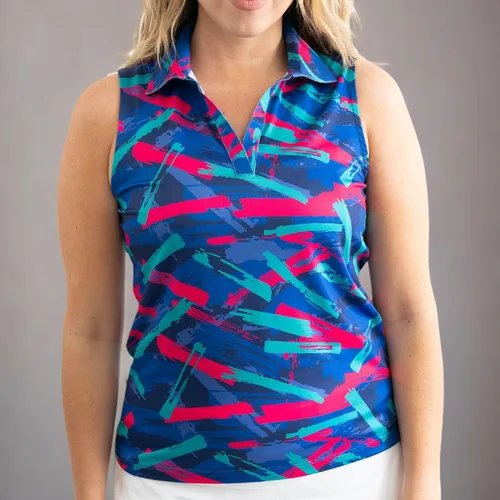 Vista 46 de YATTA GOLF Polo de golf sin mangas para mujer, absorbe la humedad, cuello en V, para golf, entrenamiento, golf