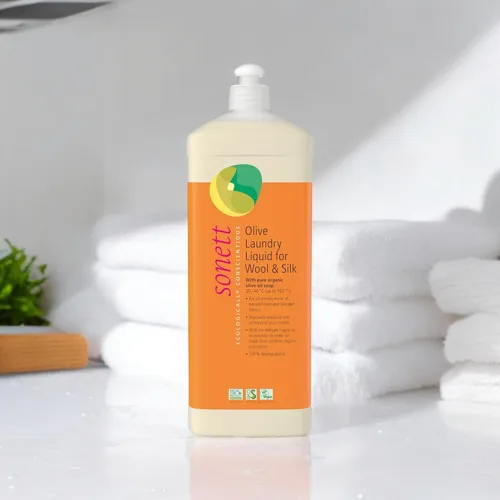 Vista 3 de Sonett Líquido de lavandería de oliva orgánico para lana y seda 34 oz/1L