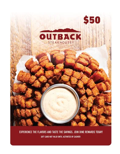 Vista 3 de Tarjeta de regalo del restaurante Outback Steakhouse $25