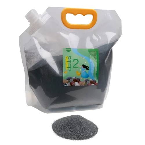 Vista 3 de Vaso de roca de 5 libras, paso 1, grano medio, grano de pulido de rocas, funciona con cualquier vaso de roca, pulidor de rocas, pulidor de piedra