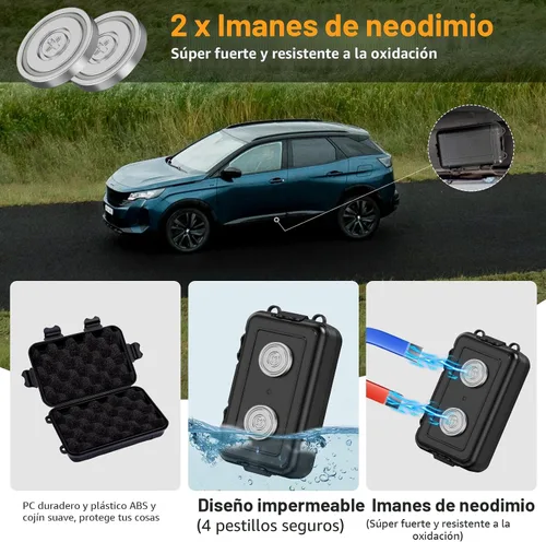 Vista 6 de Caja magnética para llaves oculta, almacenamiento magnético para llaves debajo del automóvil, caja de llaves oculta impermeable para exteriores