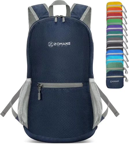 Vista 16 de ZOMAKE Mochila ligera y plegable, pequeña mochila de viaje