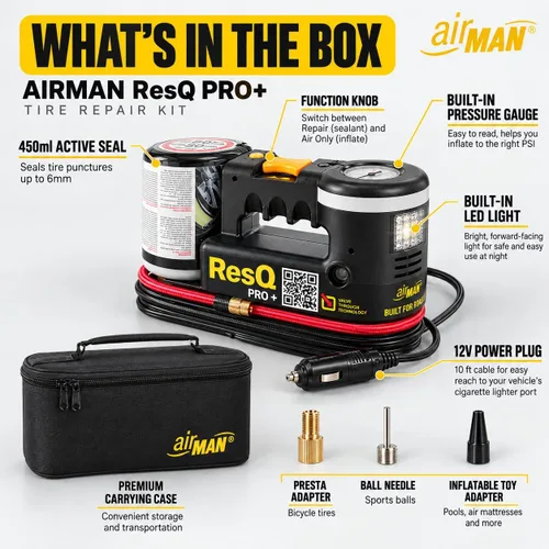 Vista 4 de ResQ 71-063-021 Pro+ Equipo de compresor de aire para reparar neumáticos.