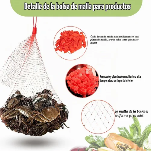 Vista 7 de Dupiulk Bolsas de malla reutilizables, bolsas de hervir mariscos de 20 pulgadas para cocinar camarones de almeja de cangrejo, almacenamiento