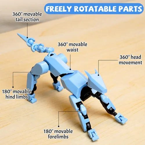 Vista 2 de Conjunto de Figura de Acción Titan13 (Ensamblaje Completado), Figura de Acción de Perro Robot Impresa en 3D, Perros Robot de Múltiples