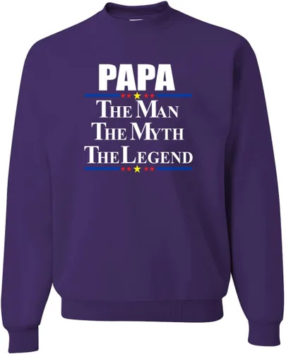 Vista 17 de Wild Bobby Papa The Man Myth Legend Funny Gift Idea Father's Day Unisex Crewneck Sweatshirt Negro