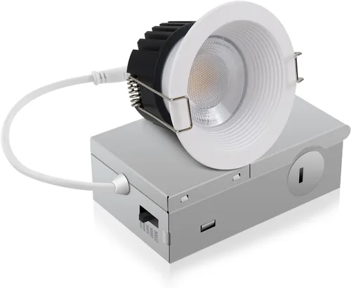 Vista 34 de Adetu lámpara de techo empotrable antirreflejos LED de 2 pulgadas, 5 CCT, con caja de conexiones, 2700K/3000K/4000K/5000K seleccionables, CRI90+, 8