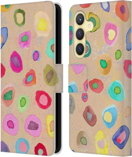 Vista 24 de Head Case Designs Officially Licensed Ninola Ditsy Flowers Yellow Nature Bold Leather Wallet Case Compatible with Samsung Galaxy A07 4G
