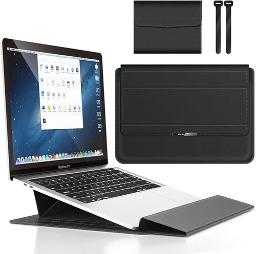 Vista 13 de 13 14 Inch Laptop Sleeve Case Waterproof Leather Case with Adjustable Stand Compatible with MacBook Air/Pro 13-13.3 inch / 2021 Mac MacBook 14inch