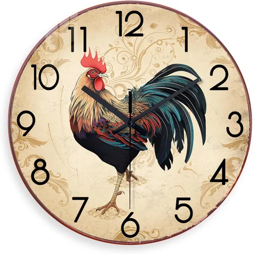 Vista 16 de XNM Reloj de Pared Analógico de Vidrio Operado por Batería 12 Pulgadas Redondo de Cuarzo Reloj de Gato Negro para Cocina Reloj de Pared Silencioso