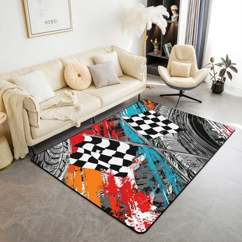 Vista 14 de Erosebridal Alfombra de motocross de 3 x 5 pies para mesita de noche, alfombra de motociclista para niños, adolescentes, motocicleta, deportes