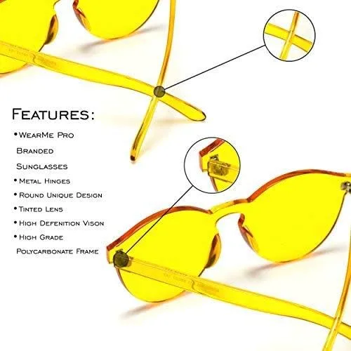 Vista 6 de Wearme Pro - Lentes para sol Super Retro Redondos, transparentes.