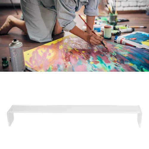 Vista 5 de Fydun Puente inclinado para artistas, reposamuñecas acrílico transparente, herramienta de dibujo artístico transparente para pintar, dibujar