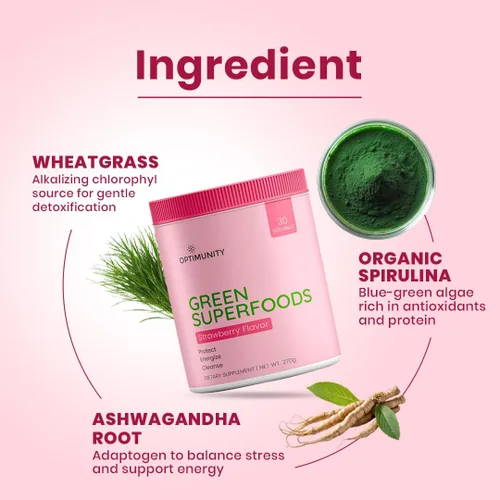 Vista 3 de Green Superfoods Polvo - Sin sabor - Mezcla de verduras orgánicas con espirulina, probióticos y enzimas digestivas - Desintoxicación, apoyo