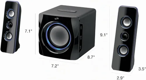 Vista 5 de iLive Electronics Sistema de altavoces Bluetooth con subwoofer integrado, 7.28 x 8.86 x 7.28 pulgadas, negro (iHB23B)