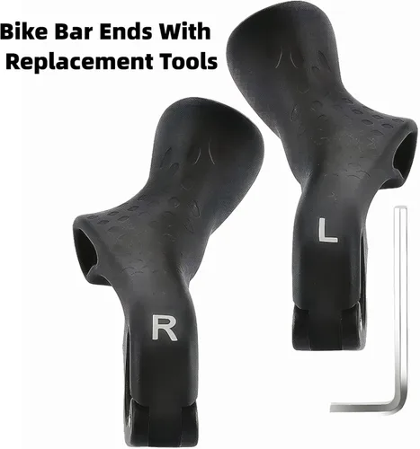 Vista 4 de Toddmomy Agarres fluorescentes para manillar de bicicleta, 1 par ergonómico, extremos de barra de bicicleta de montaña, extensores de manillar