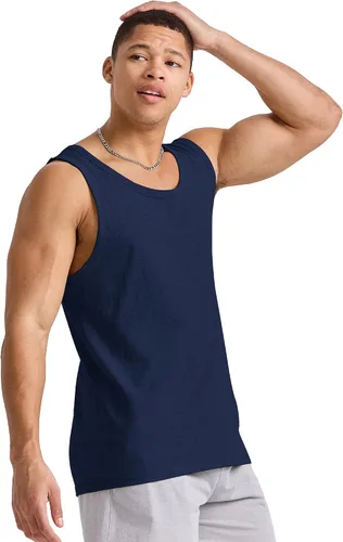 Vista 4 de Hanes Camiseta sin mangas de mezcla triple para hombre, ligera, sin mangas