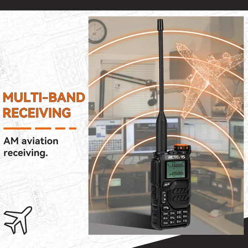 Vista 2 de Retevis RA79 (actualización para radio Jamón UV 5R 3rd), radio bidireccional de doble banda, soporte Chirp, NOAA, radio AM/FM portátil, Walkie