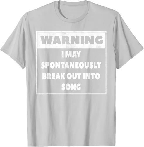 Vista 59 de Advertencia I may Spontaneously romper en canción camiseta