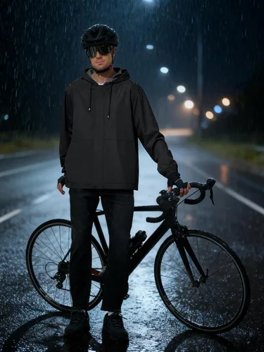 Vista 2 de Chaqueta impermeable para hombre, rompevientos, ciclismo, correr, senderismo, golf, viajes, capucha, ligera, plegable